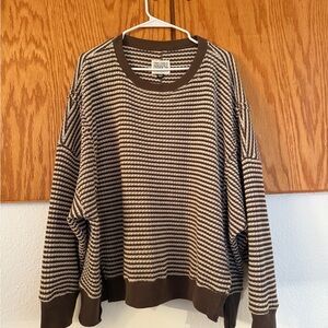 AE Brown Striped Sweater